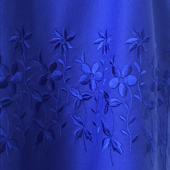 Bentley Blue Dress Sz4 Sleeveless Square neck Zip - Picture 2 of 7